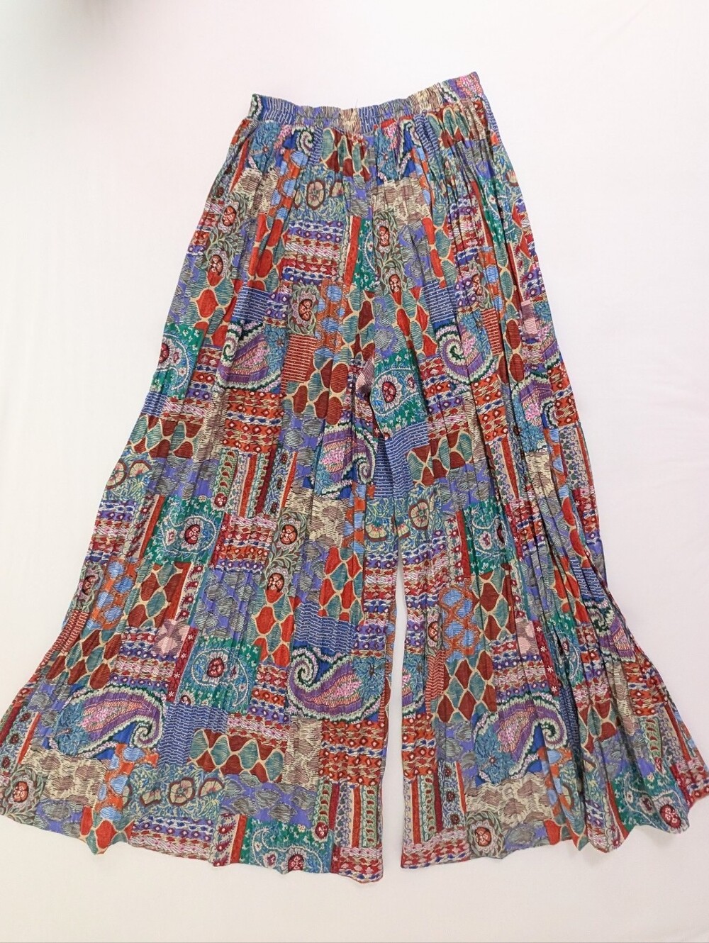 Vintage Graphic Bright Print Howard Wolf Palazzo Pants